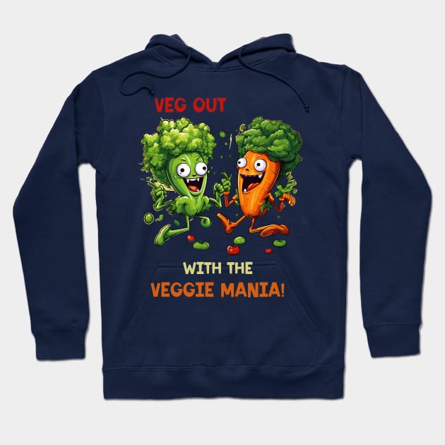 Veg Out with the Veggie Mania Hoodie by TeeCraftsGirl